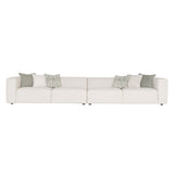 Bliss White/Cream 2-Piece Fabric Sectional - Ornate Home
