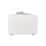 Bliss White/Cream 2-Piece Fabric Sectional - Ornate Home