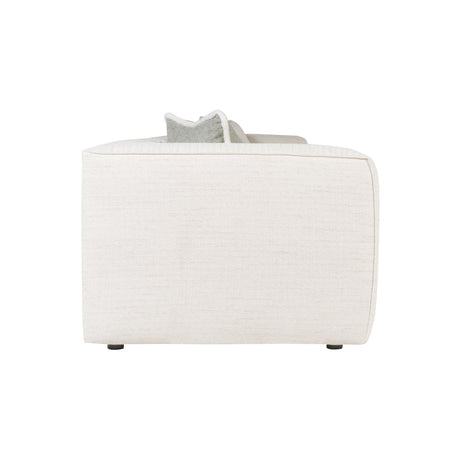 Bliss White/Cream 2-Piece Fabric Sectional - Ornate Home