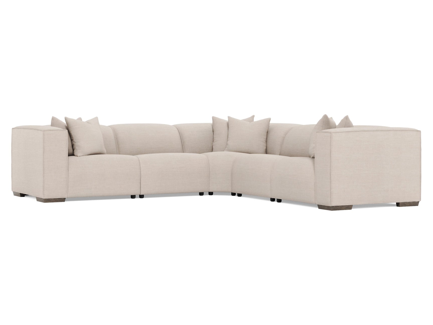 Bliss White/Cream 5-Piece Fabric Power Motion Sectional - Ornate Home