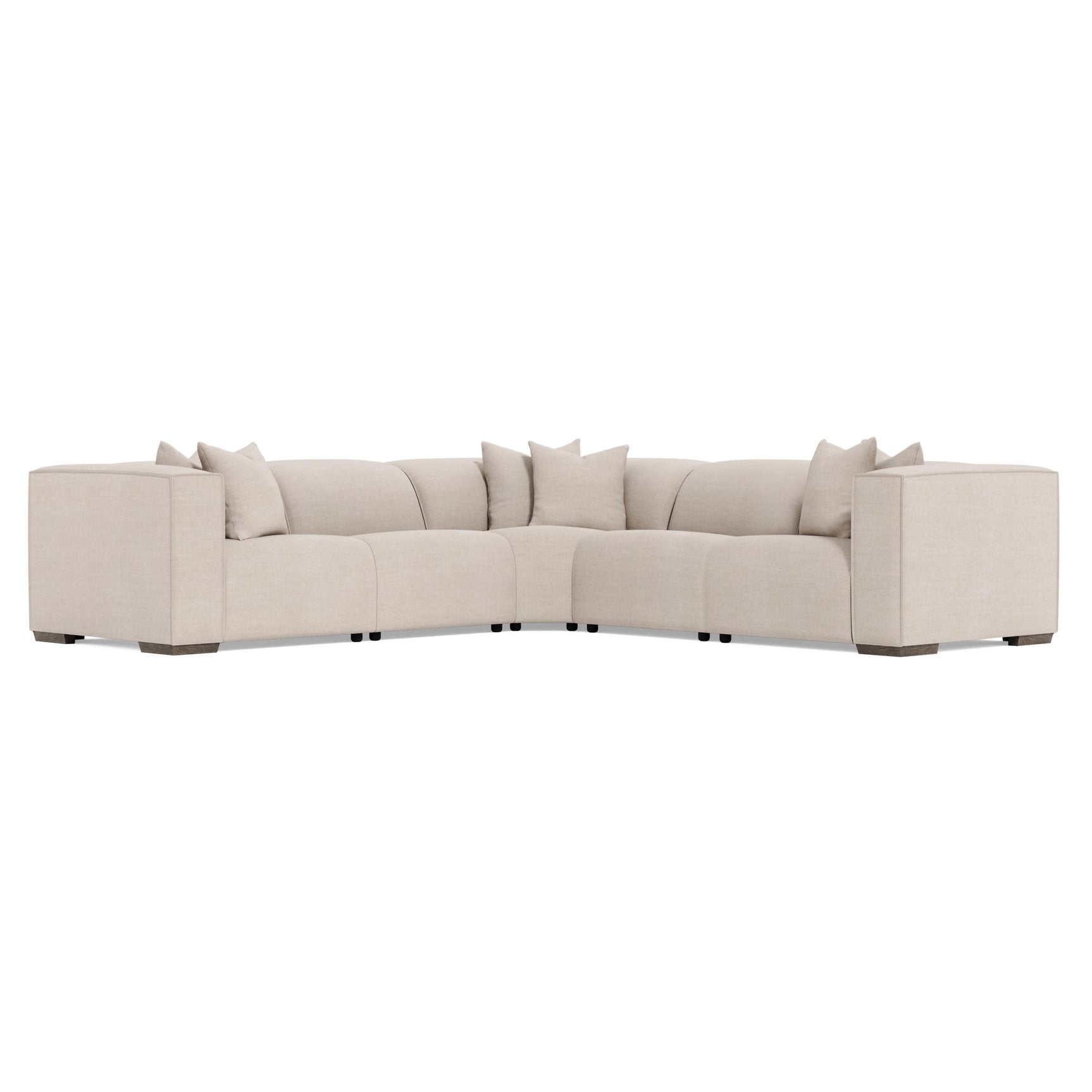 Bliss White/Cream 5-Piece Fabric Power Motion Sectional - Ornate Home