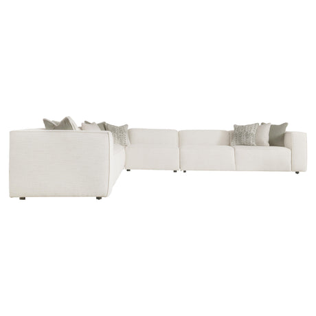 Bliss White/Cream 5-Piece Fabric Sectional - Ornate Home