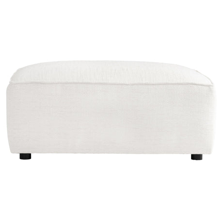 Bliss White/Cream Fabric Ottoman - Ornate Home