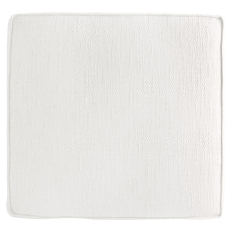 Bliss White/Cream Fabric Ottoman - Ornate Home