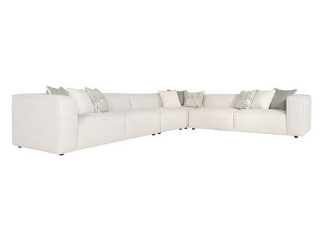 Bliss White/Cream Fabric Sectional (4 Pieces) - Ornate Home