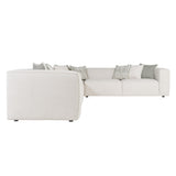 Bliss White/Cream Fabric Sectional (4 Pieces) - Ornate Home