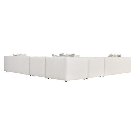 Bliss White/Cream Fabric Sectional - Ornate Home