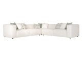 Bliss White/Cream Fabric Sectional - Ornate Home