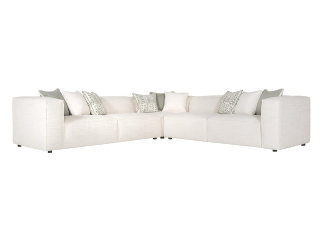 Bliss White/Cream Fabric Sectional - Ornate Home