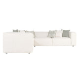 Bliss White/Cream Fabric Sectional - Ornate Home