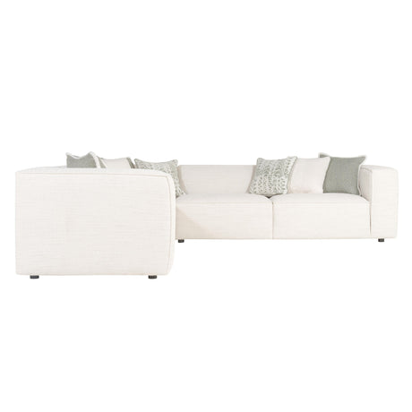 Bliss White/Cream Fabric Sectional - Ornate Home
