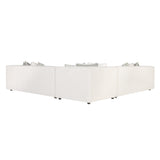 Bliss White/Cream Fabric Sectional - Ornate Home