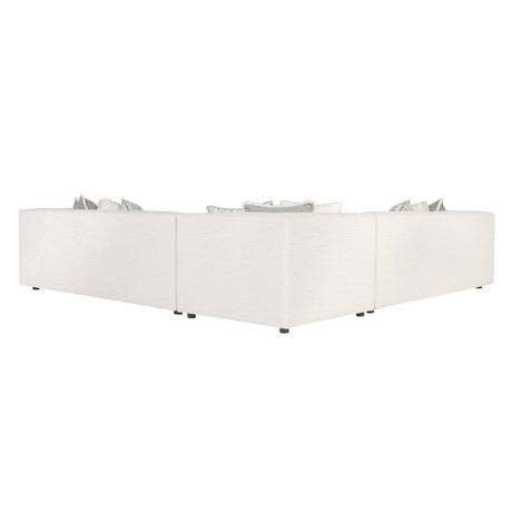 Bliss White/Cream Fabric Sectional - Ornate Home