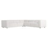 Bliss White/Cream Fabric Sectional - Ornate Home