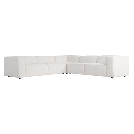 Bliss White/Cream Fabric Sectional - Ornate Home