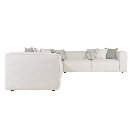 Bliss White/Cream Fabric Sectional - Ornate Home
