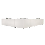 Bliss White/Cream Fabric Sectional - Ornate Home