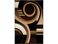 Blitar Brown/Black 5' X 7' Area Rug - Ornate Home