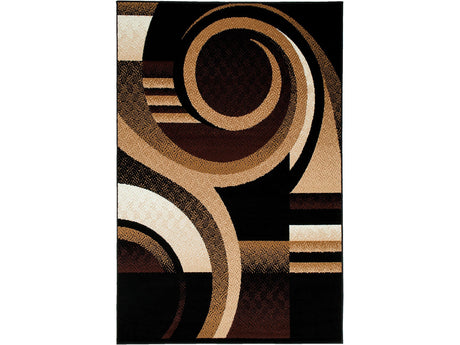 Blitar Brown/Black 5' X 7' Area Rug - Ornate Home