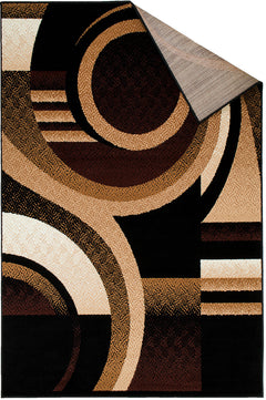 Blitar Brown/Black 5' X 7' Area Rug - Ornate Home