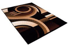 Blitar Brown/Black 5' X 7' Area Rug - Ornate Home