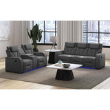 Blitz Simba Slate/Black Welt 2-Piece Living Room Set - Ornate Home