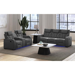 Blitz Simba Slate/Black Welt 2-Piece Living Room Set - Ornate Home