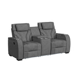 Blitz Simba Slate/Black Welt 2-Piece Living Room Set - Ornate Home