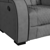 Blitz Simba Slate/Black Welt 2-Piece Living Room Set - Ornate Home