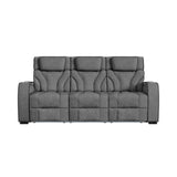 Blitz Simba Slate/Black Welt Motion Sofa with DDT, Reading Light, Wireless Charger and LED - Ornate Home