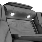 Blitz Simba Slate/Black Welt Motion Sofa with DDT, Reading Light, Wireless Charger and LED - Ornate Home