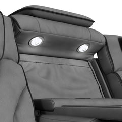 Blitz Simba Slate/Black Welt Motion Sofa with DDT, Reading Light, Wireless Charger and LED - Ornate Home