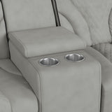 Blitz Simba Taupe/Black Welt 2-Piece Living Room Set - Ornate Home
