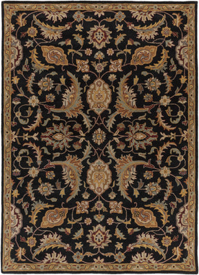 Blomkest Black&Yellow Traditional Wool Carpet - Ornate Home