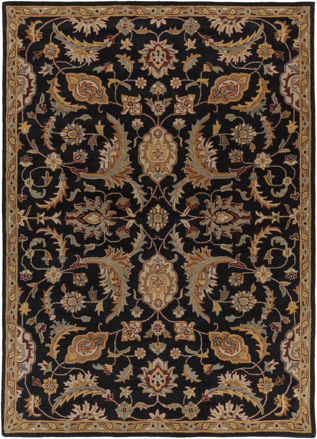 Blomkest Black&Yellow Traditional Wool Carpet - Ornate Home