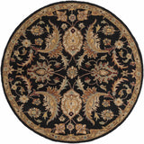 Blomkest Black&Yellow Traditional Wool Carpet - Ornate Home