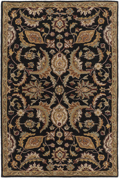 Blomkest Black&Yellow Traditional Wool Carpet - Ornate Home