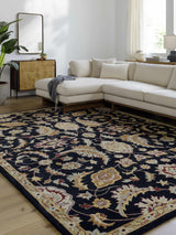 Blomkest Black&Yellow Traditional Wool Carpet - Ornate Home