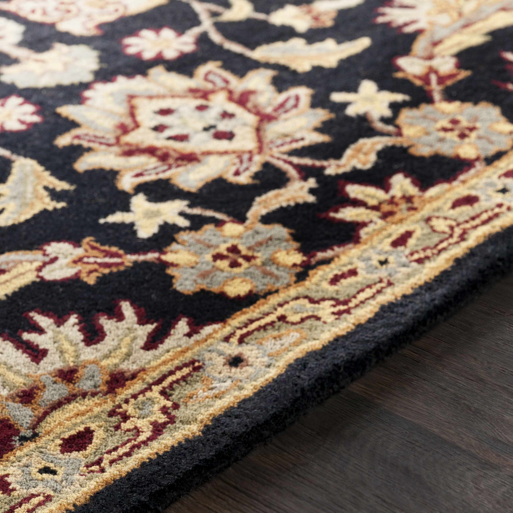 Blomkest Black&Yellow Traditional Wool Carpet - Promo - Ornate Home