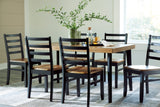 Blondon Brown & Black Dining Room Set (Set of 7) (Online Special Price) - Ornate Home