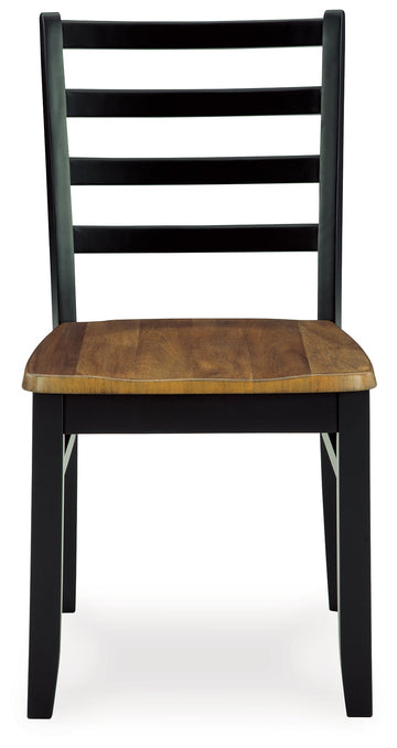 Blondon Brown & Black Dining Room Set (Set of 7) - Ornate Home