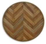 Blondon Brown & Black Round Dining Room Set (Set of 5) - Ornate Home