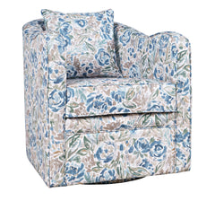 Bloom Blue Swivel Accent Chair - Ornate Home