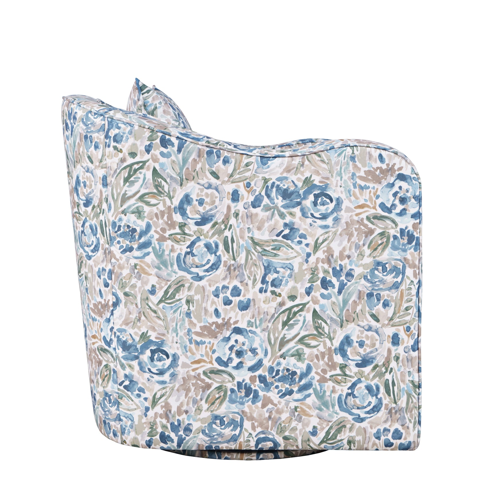 Bloom Blue Swivel Accent Chair - Ornate Home