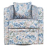 Bloom Blue Swivel Accent Chair - Ornate Home