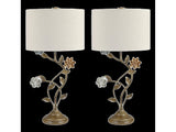 Bloom Natural/Brass Table Lamp (Set of 2) - Ornate Home