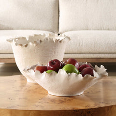 Blossom Off-white Short Bowl - Ornate Home