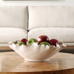 Blossom Off-white Short Bowl - Ornate Home