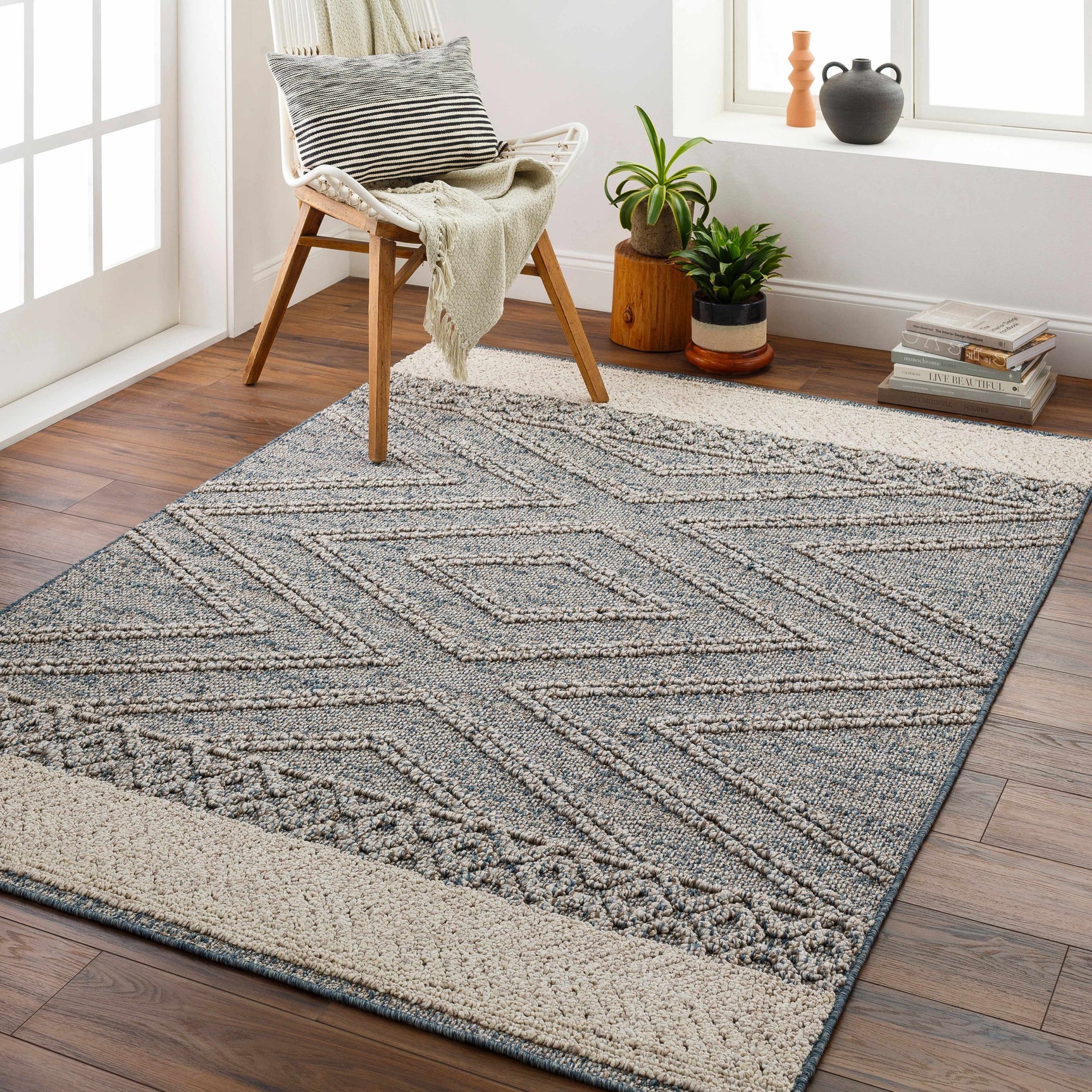 Blue Areli Outdoor Area Rug - Clearance - Ornate Home