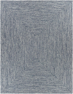 Blue Braided Faux Jute Outdoor Rug - Ornate Home